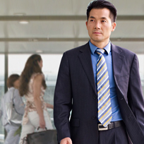 traveling asian man